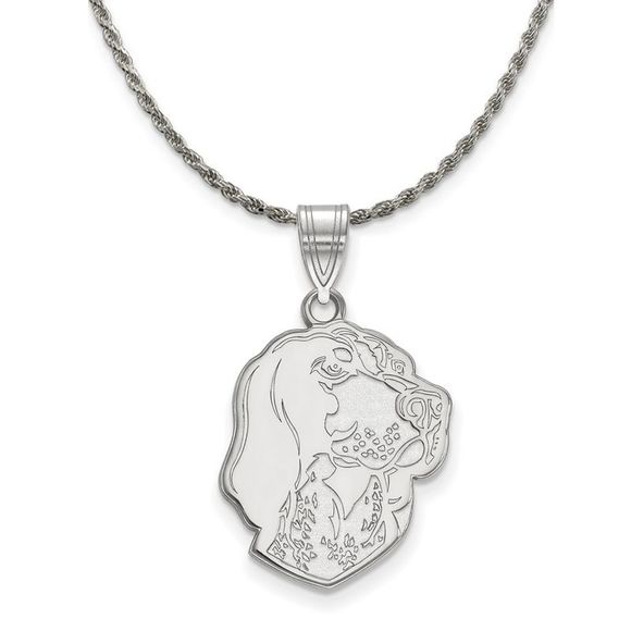 Sterling Silver U. of Tennessee Large Logo Pendant Necklace...